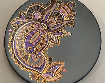 Unique hand-painted plate