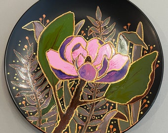 Unique hand-painted plate