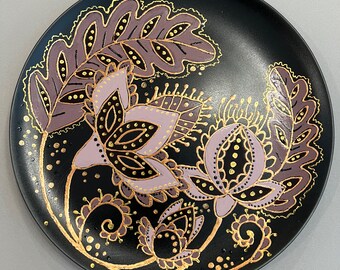 Unique hand-painted plate