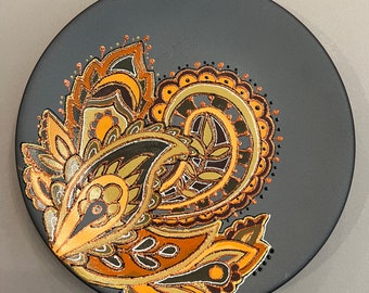 Unique hand-painted plate