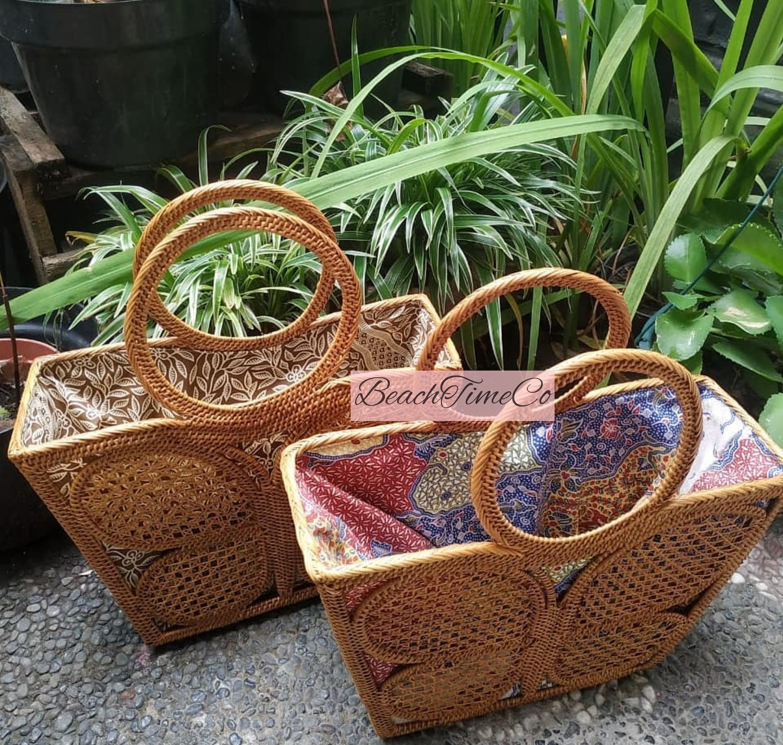 Rattan Bag Butterfly Brown Bali Rattan Bag Etsy