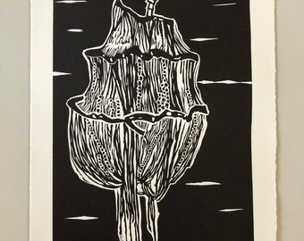 Linocut Print - Hudson