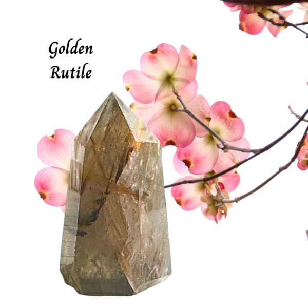 Golden Rutile And Quartz | Rutile Crystal | Golden Rutile Crystal | Quartz With Rutile | Quartz Crystal With Inclusions | Manifestation