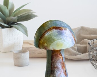 Natural Blue Onyx Crystal Mushroom Carving | Mini mushroom | Small Mushroom| Mushroom Carving | Mushrooms | Handcarved | Mushies