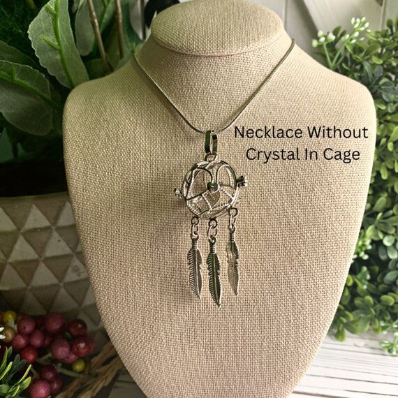 Dream Catcher Crystal Necklace - Crystal Cage Nec… - image 2