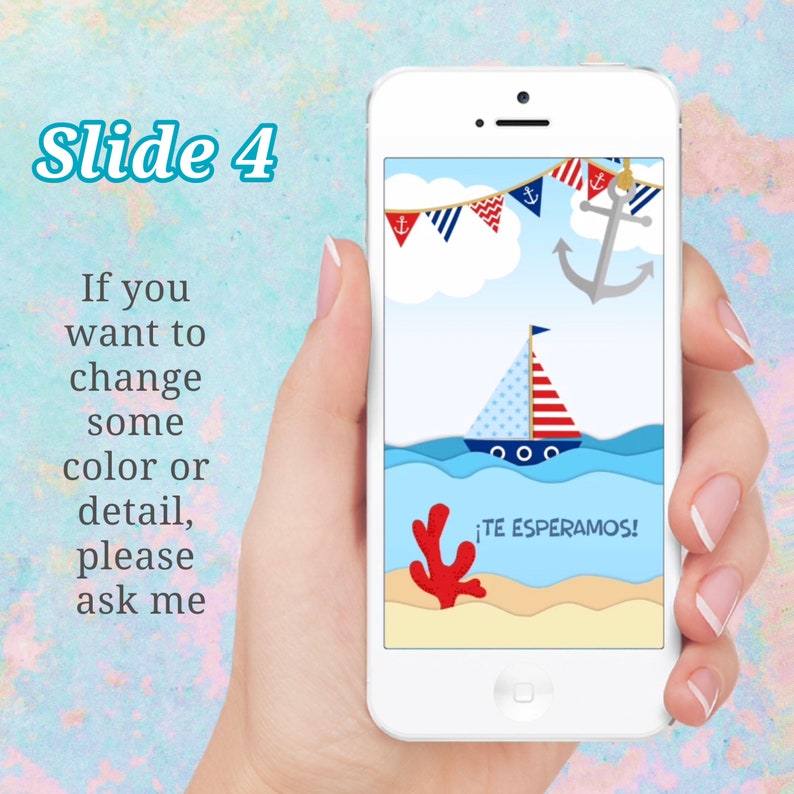 Nautical Baby Shower Video Invitation Invitación Animada Driveby