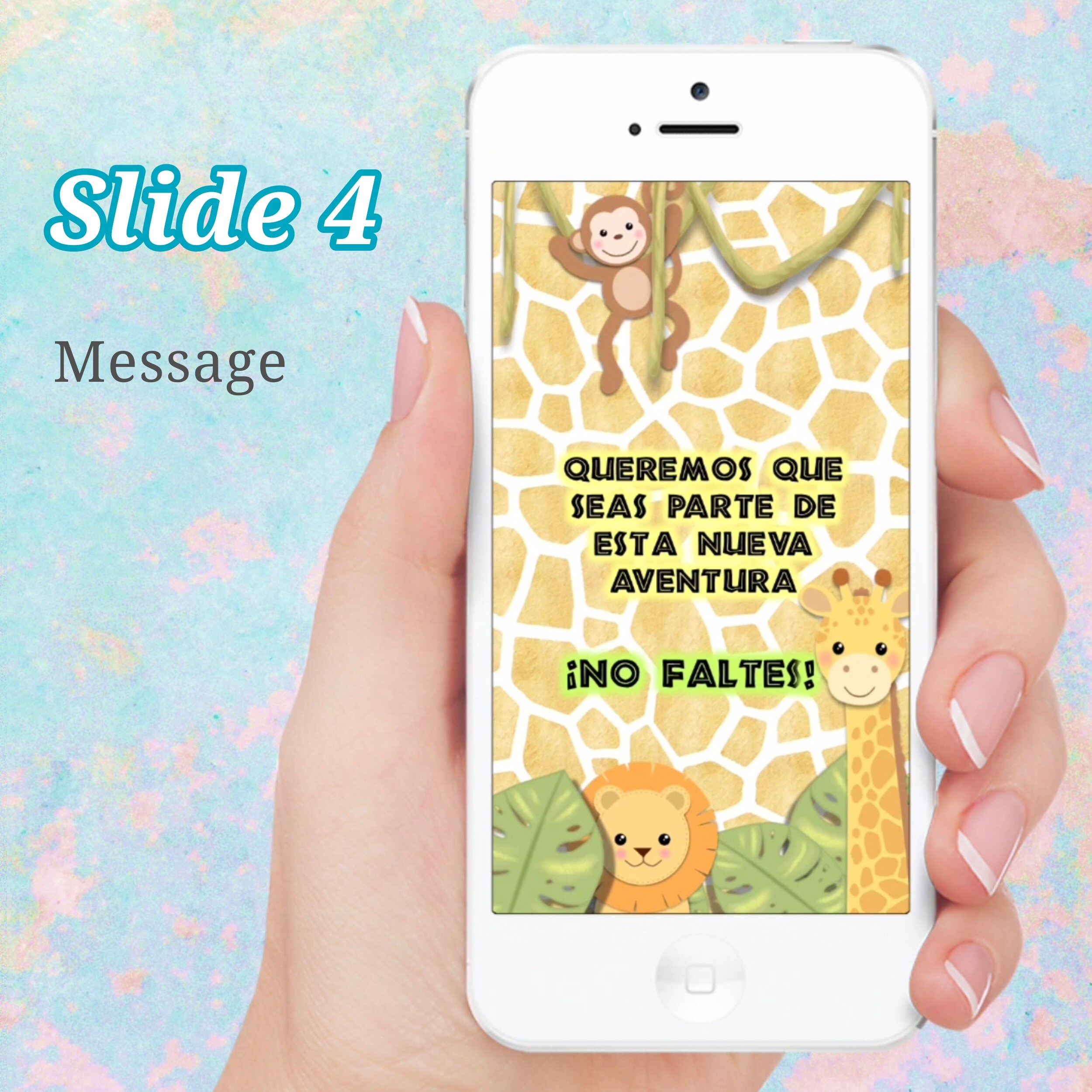 Safari Baby Shower Video Invitation Invitación Animada Driveby Virtual