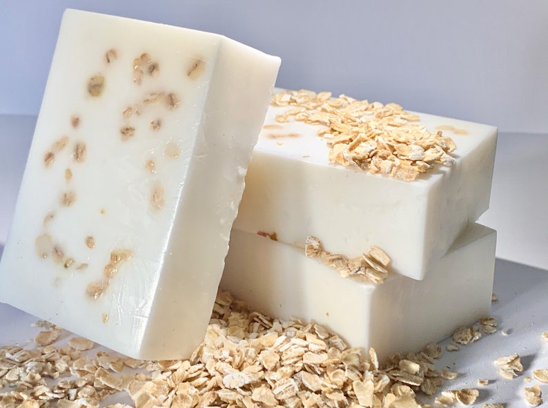 Organic Cocoa Butter Coconut Oil and Oats Soap Bar Naturally Etsy