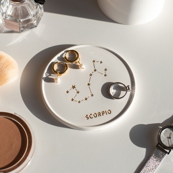 Zodiac coasters with gold or silver details