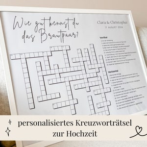 personalized wedding crossword puzzle image 1