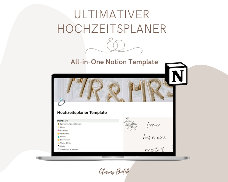 Ultimate Wedding Planner All-in-One Notion Template image 1