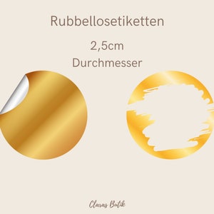 goldene Rubbellos Aufkleber Bild 3