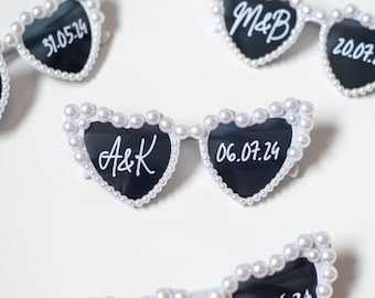 Personalized sunglasses with pearls