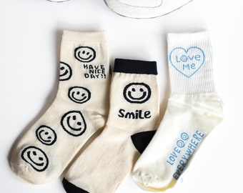 Have A Nice Day Smile socks - 100% cotton