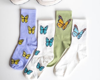 Butterfly socks - 100% cotton