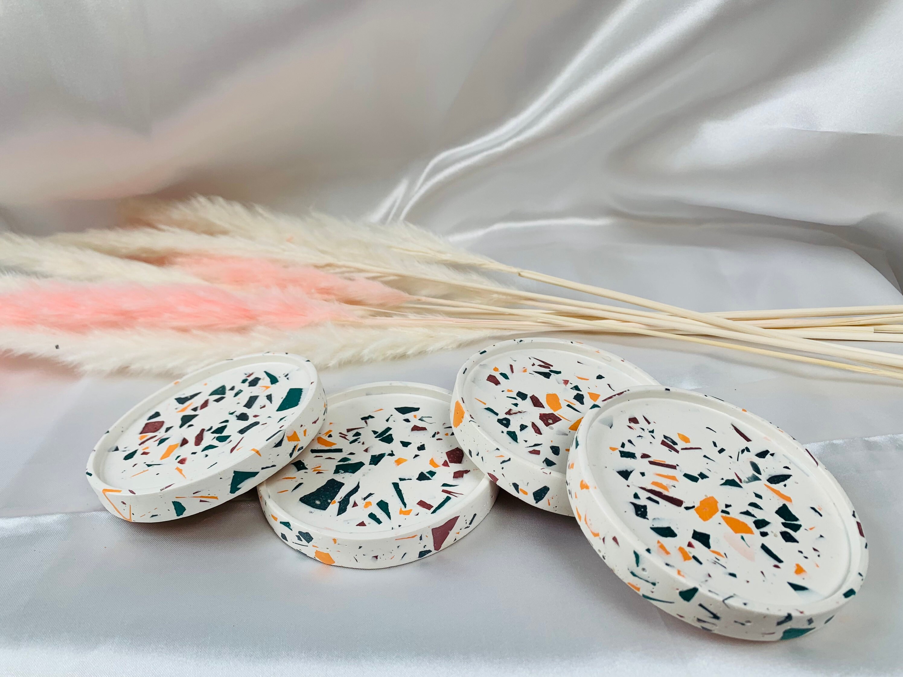 Handmade jesmonite autumn fall coaster Etsy