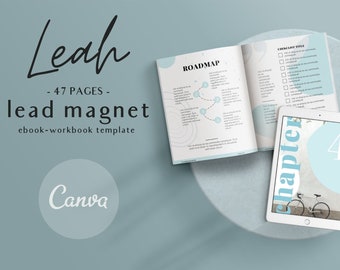 Leah | Canva Workbook Template, Ebook Template, Lead Magnet, Worksheet for Travel Blogger, Content Creator, Course Creator, Opt-in Freebie