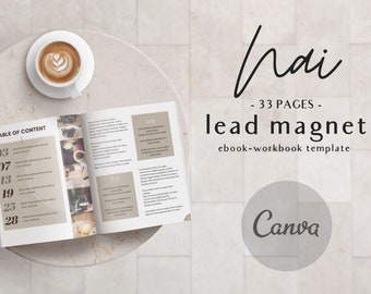 Nai | Canva Workbook Template, Ebook Template, Lead Magnet, Opt-in Freebie, Worksheet Template for Course Creator, Blogger, Content Creator