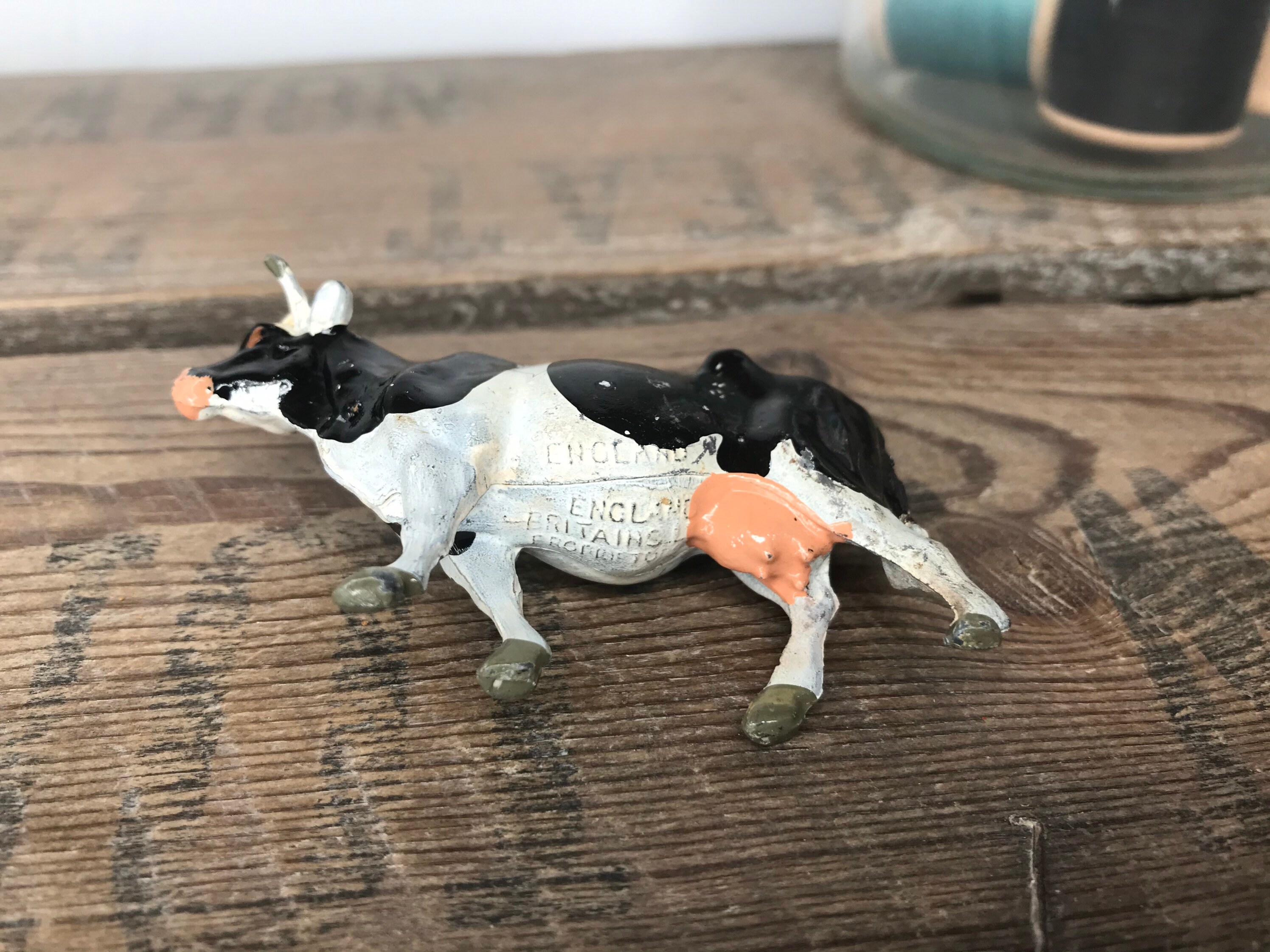 Charming Vintage Britains Metal Lead Toy Farm Cow Lead Metal Etsy UK