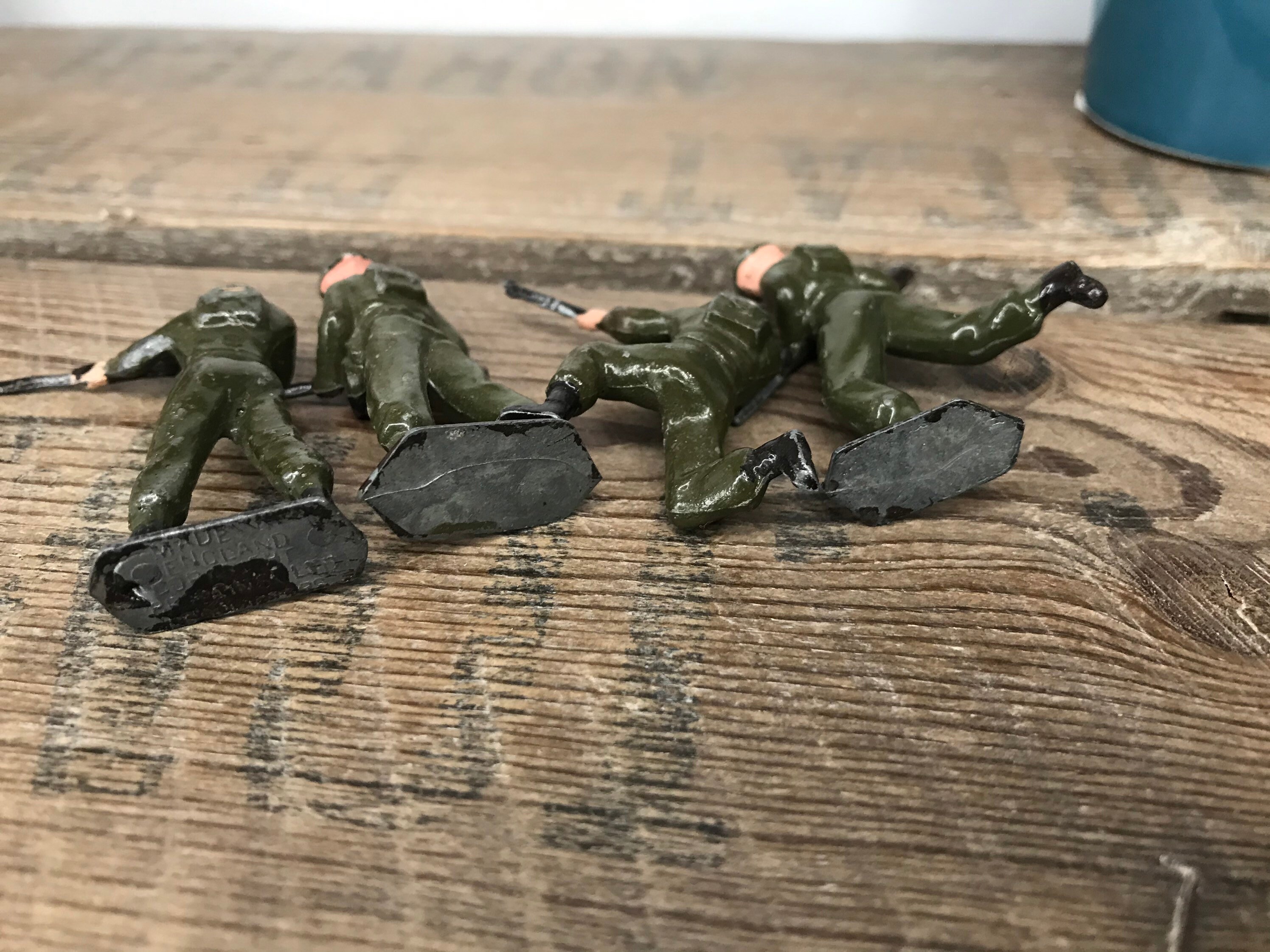 Vintage Britains Metal Lead Toy Soldiers x 4 WW2 Infantrymen Etsy