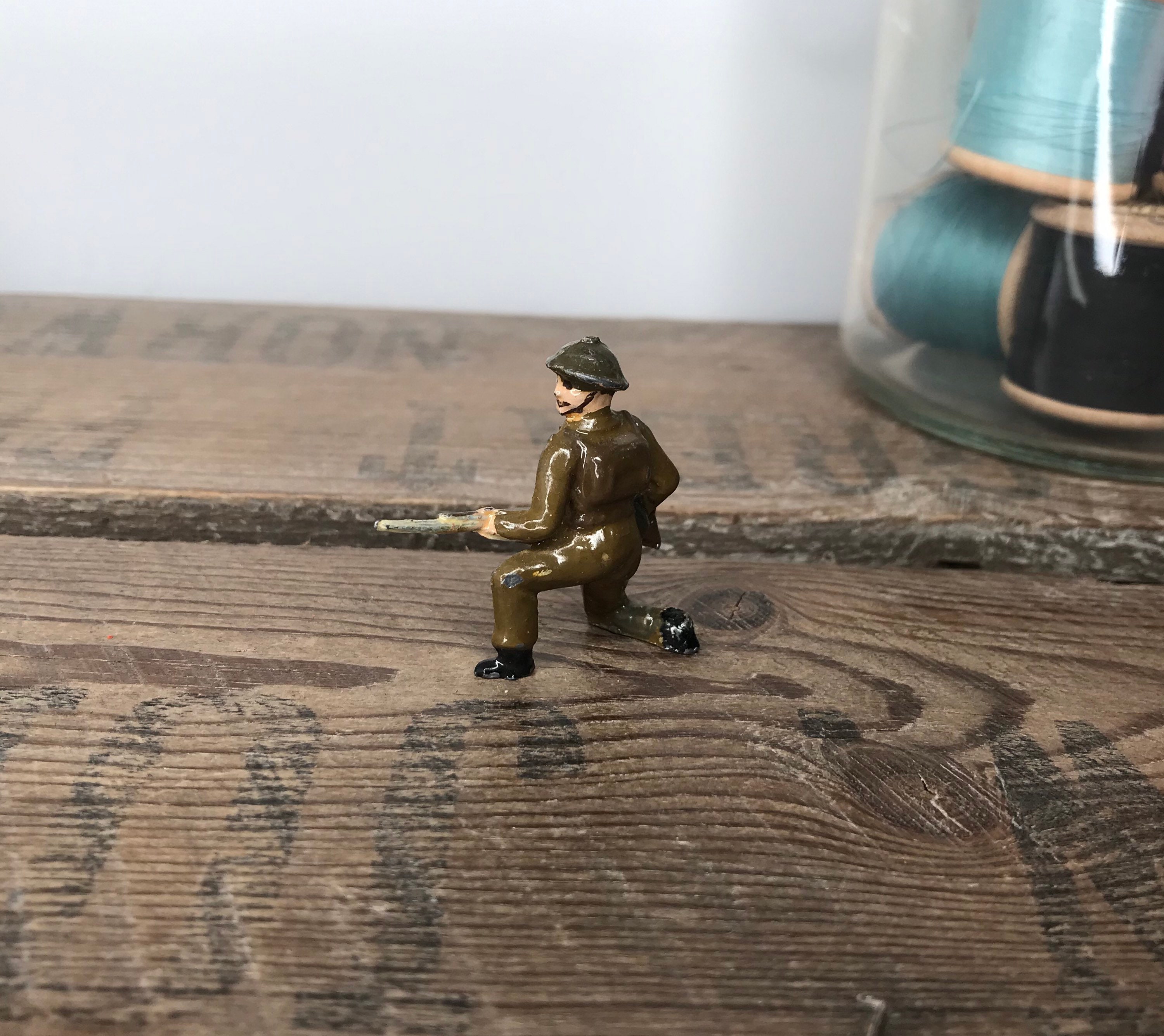 Vintage Metal Lead Toy Soldier Kneeling Rifleman WW1 WW2 Etsy