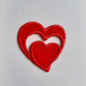 Three Hearts in One - Embroidered Patch - Embroidery - Valentine's - Holiday - Gifts - Iron On - Hearts - Color Variations