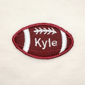 Football - Customizable Football Patch - Name Patch - Sports - Sports Patch - Embroidered Patch - Add A Name - Fabric Patch - Iron On Back