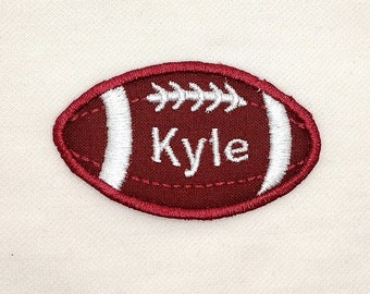 Football - Customizable Football Patch - Name Patch - Sports - Sports Patch - Embroidered Patch - Add A Name - Fabric Patch - Iron On Back