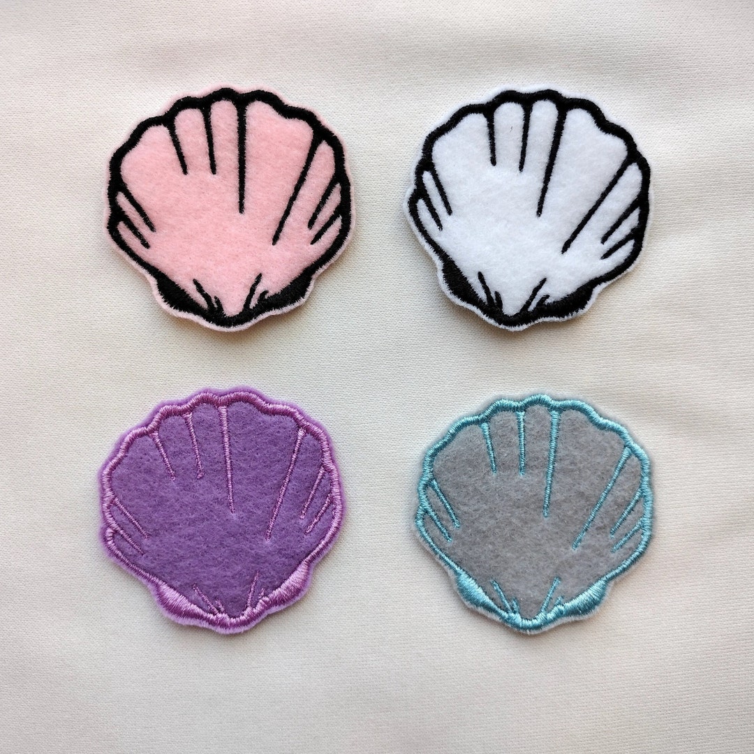 Embroidered Sea Shell Patch - Sea Shell - Ocean - Marine Life - Iron on ...