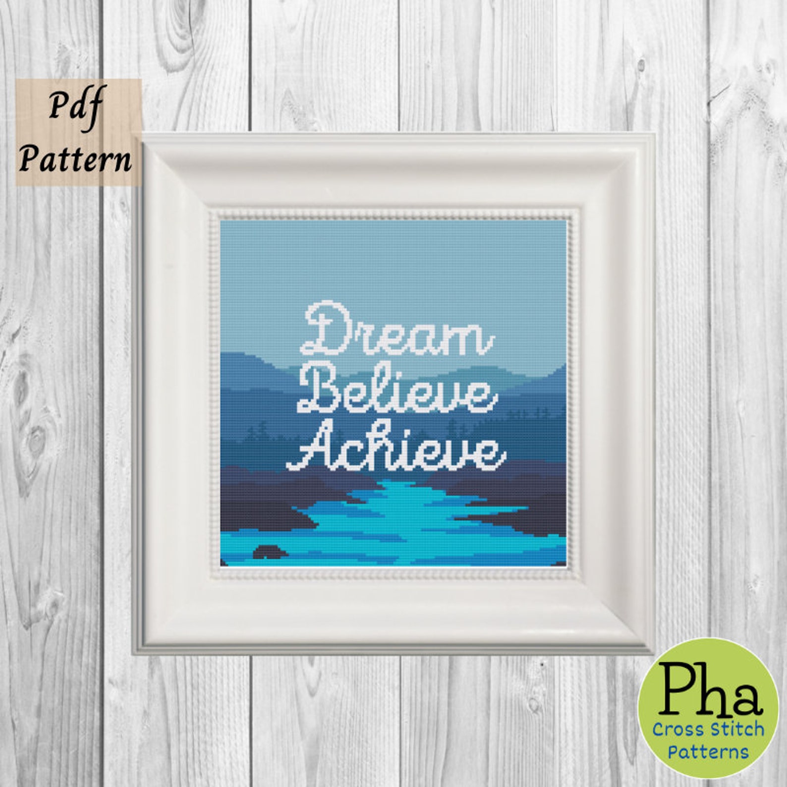 Motivational Cross Stitch Pattern counted cross stitch chart Etsy Motivational cross stitch pattern inspirational wall decor
