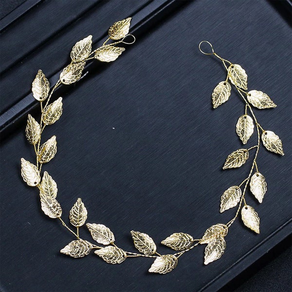 Gold Boho Hair Vine, Wedding Hair Accessories, Bridal Hair Piece, Gold Leaf Vine, Wedding Hair Accessories, Bridesmaid Hair Pin, Leaf Vine