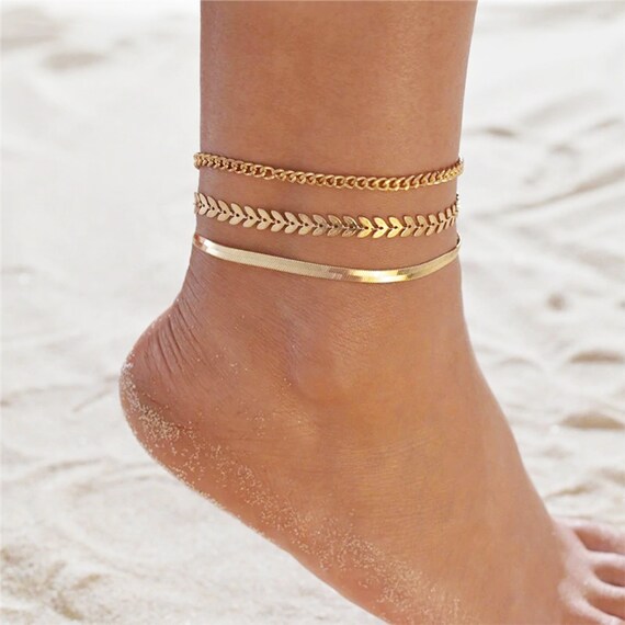 Buy Anklets Bracelets/ Body Jewelry/ Summer Beach Accessories/ Chain  Bracelets/ Minimal Anklets/ Starfish Anklet/ Fish Anklet/ Summer Bracelets  Online in India - Etsy