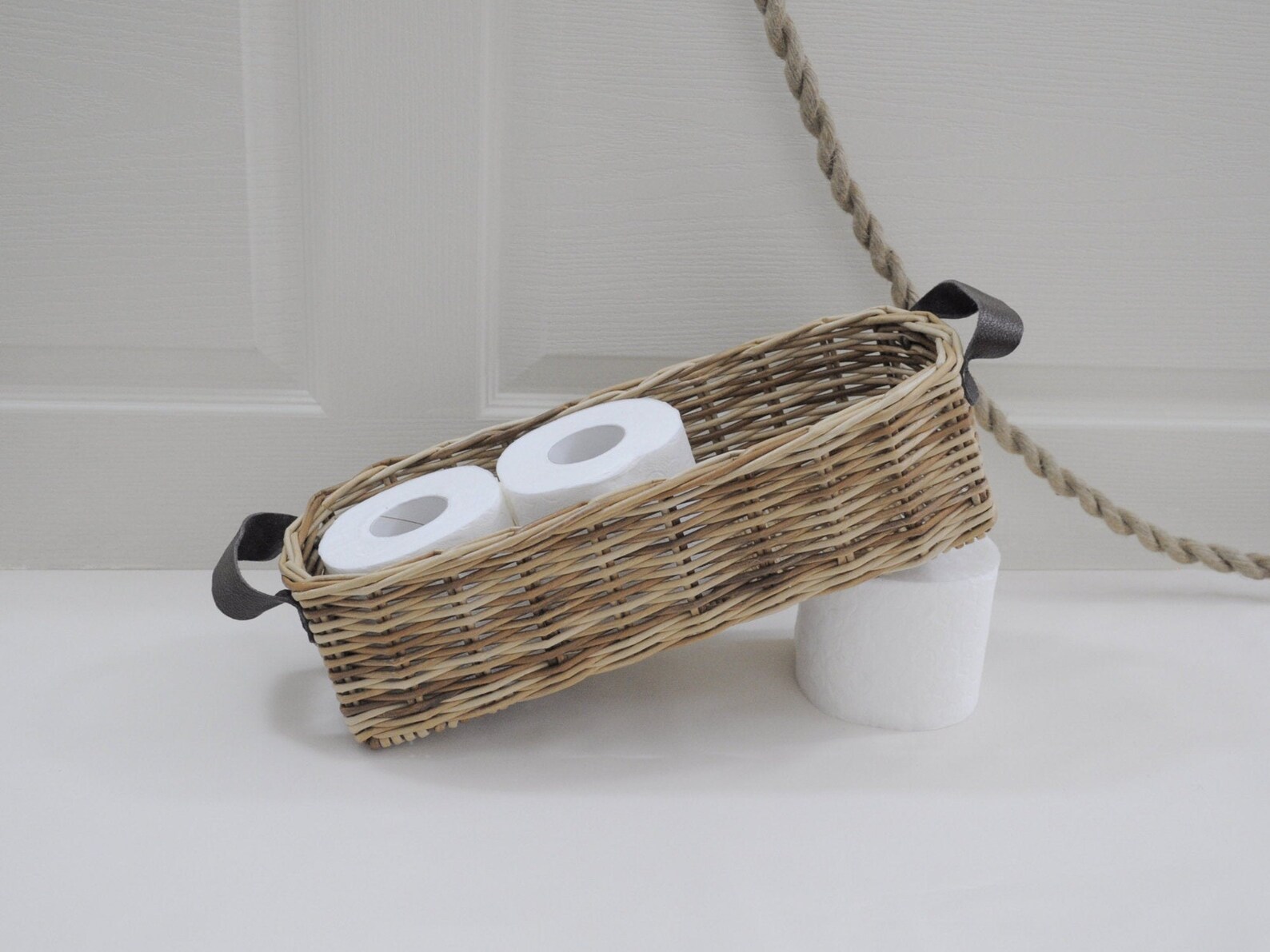 Toilet paper holder toilet tank holder basket woven Etsy