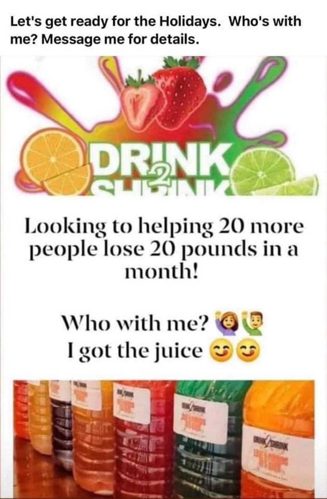 30 Day Drink 2 Shrink Juice Not Premade Etsy