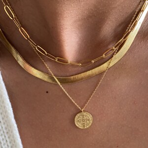 Link Choker, Minimal Necklace, Layering Chain, Simple Gold Necklace