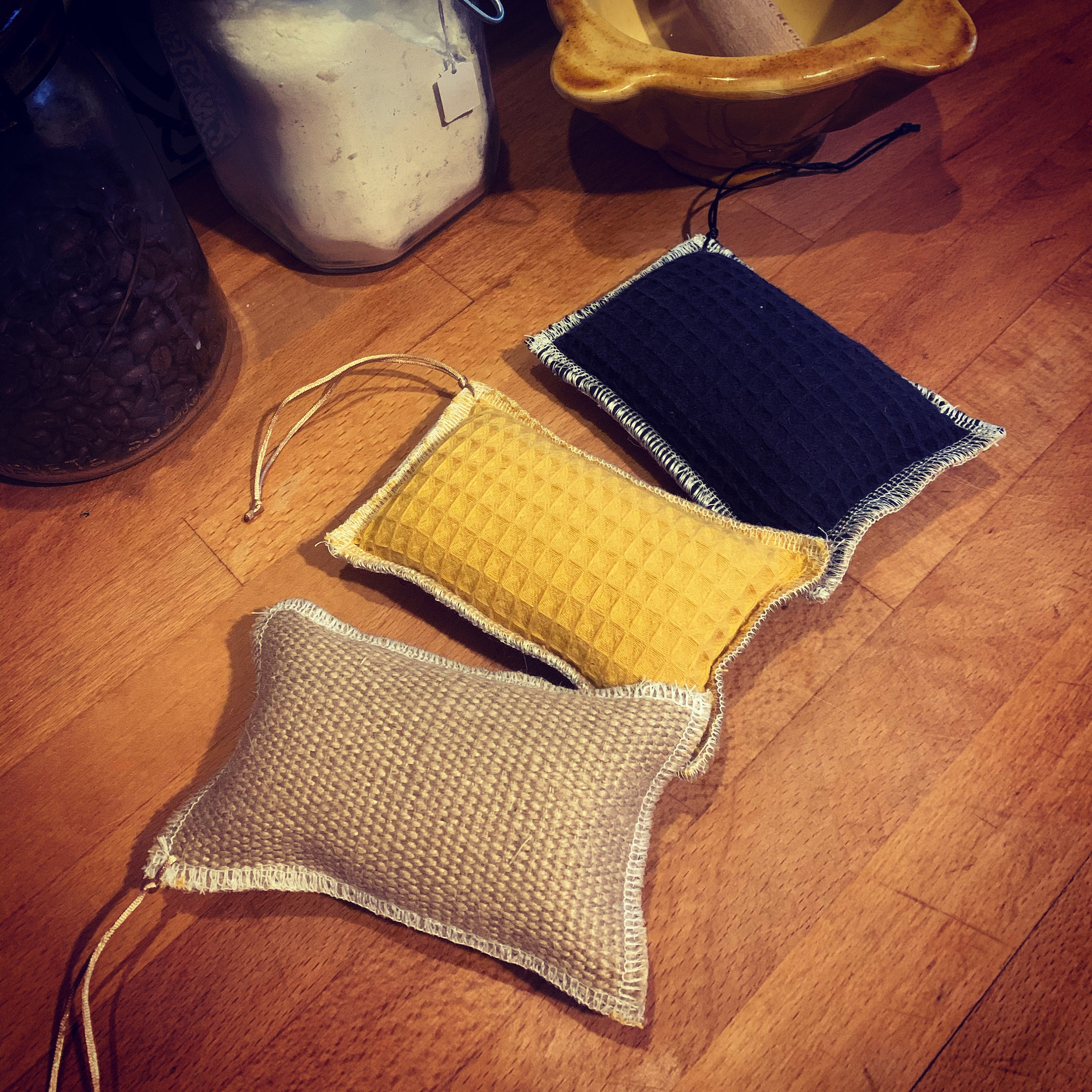 Eponge Lavable Coton et Jute Fait Main