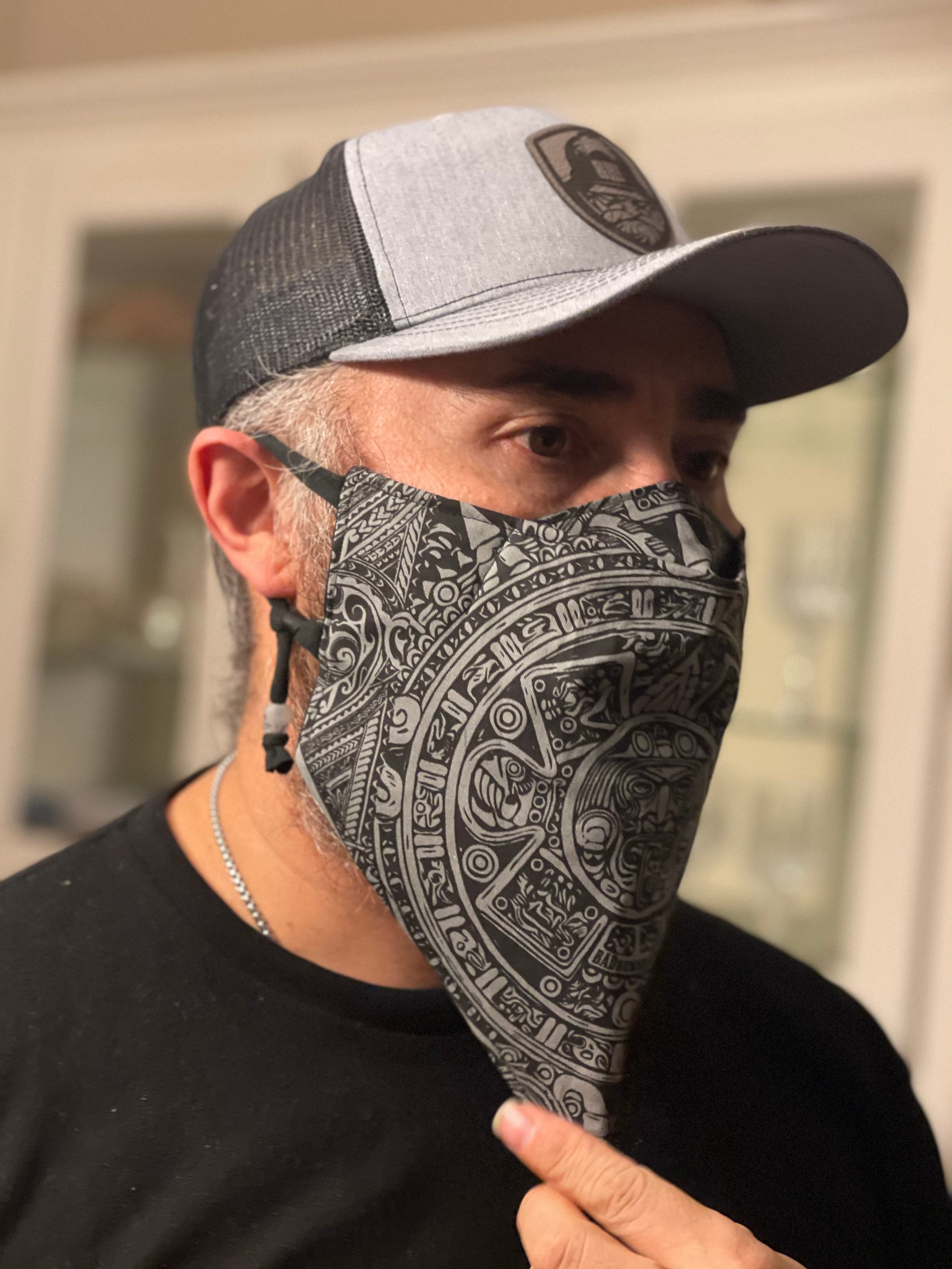 AZTEC maskFACE MASK for men with long beardXl face mask for Etsy