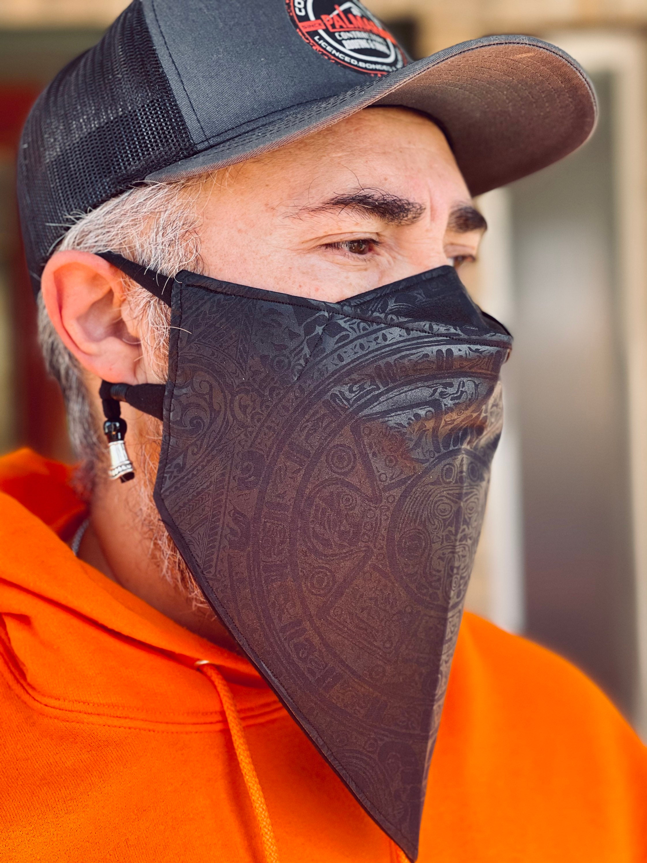 AZTEC maskFACE MASK for men with long beardXl face mask for Etsy