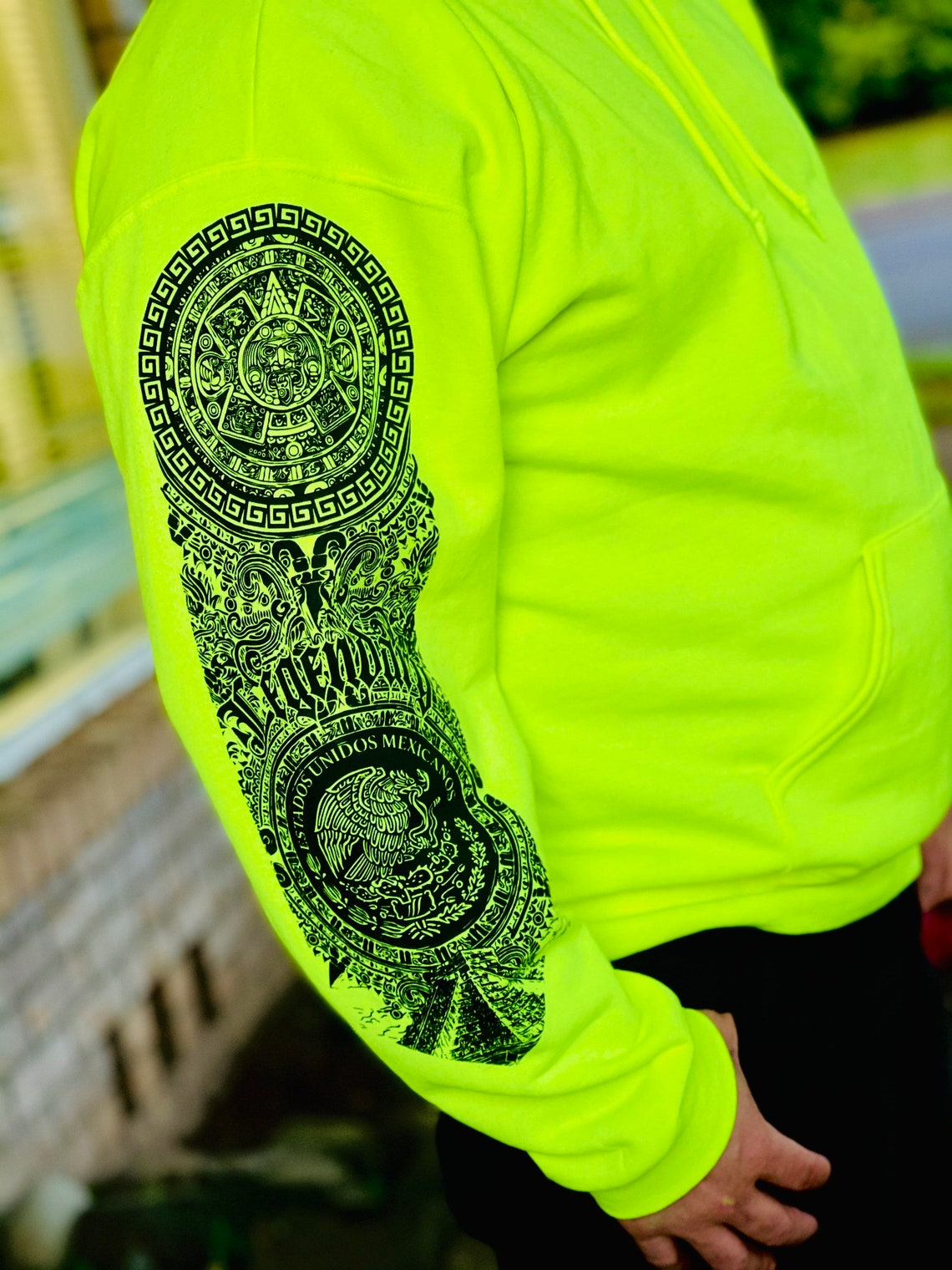 Aztec calendar hoodie Clearance