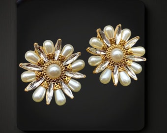 Beautiful High Quality Flower Earrings. Large Statement