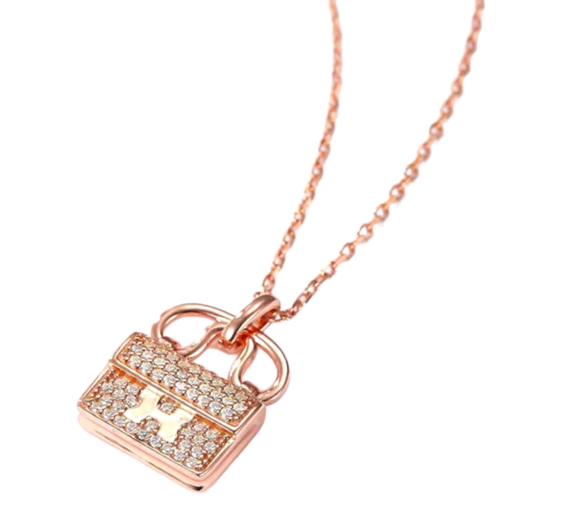 Cute Bag Amulet Pendant Charm Necklace. Letter H Necklace. Etsy