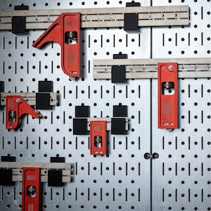 Storage Hangers Compatible with Woodpeckers inDexable Squares - for Wall Control