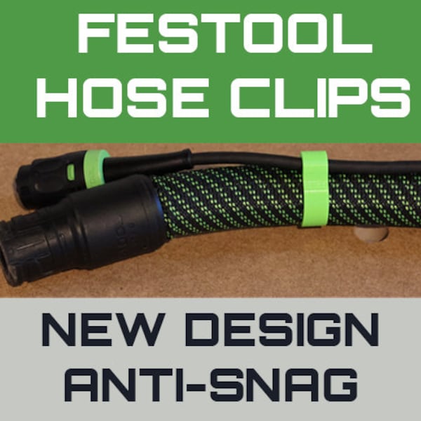 Festool D27 Coiled Hose Clips for CT Dust Extractor and Plug-it Cable