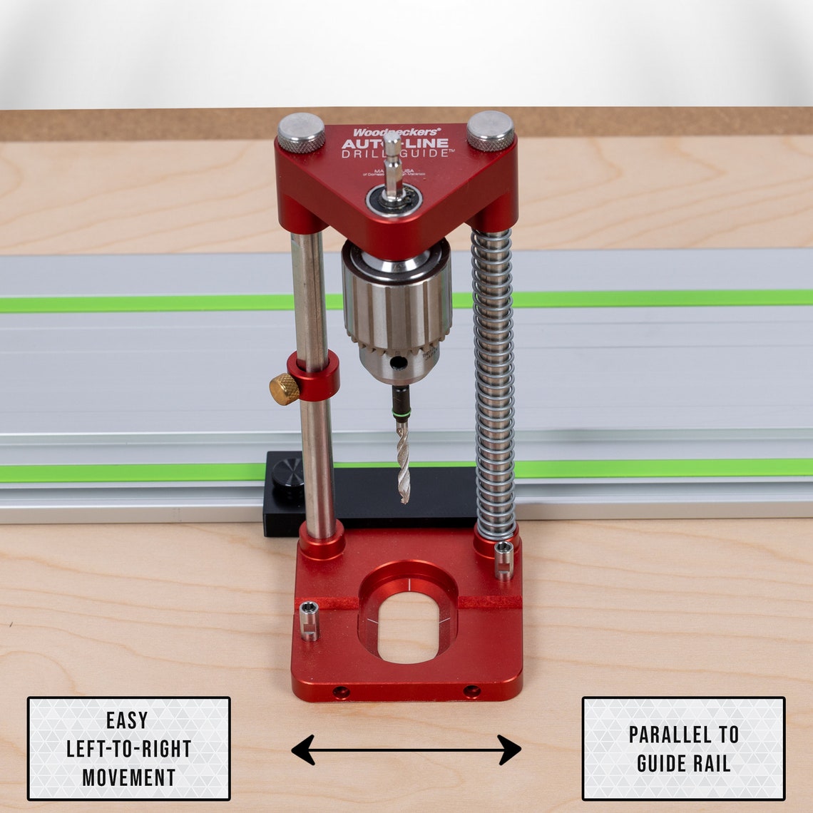 Woodpeckers Autoline Drill Guide Sled for Guide Rails Fits Etsy