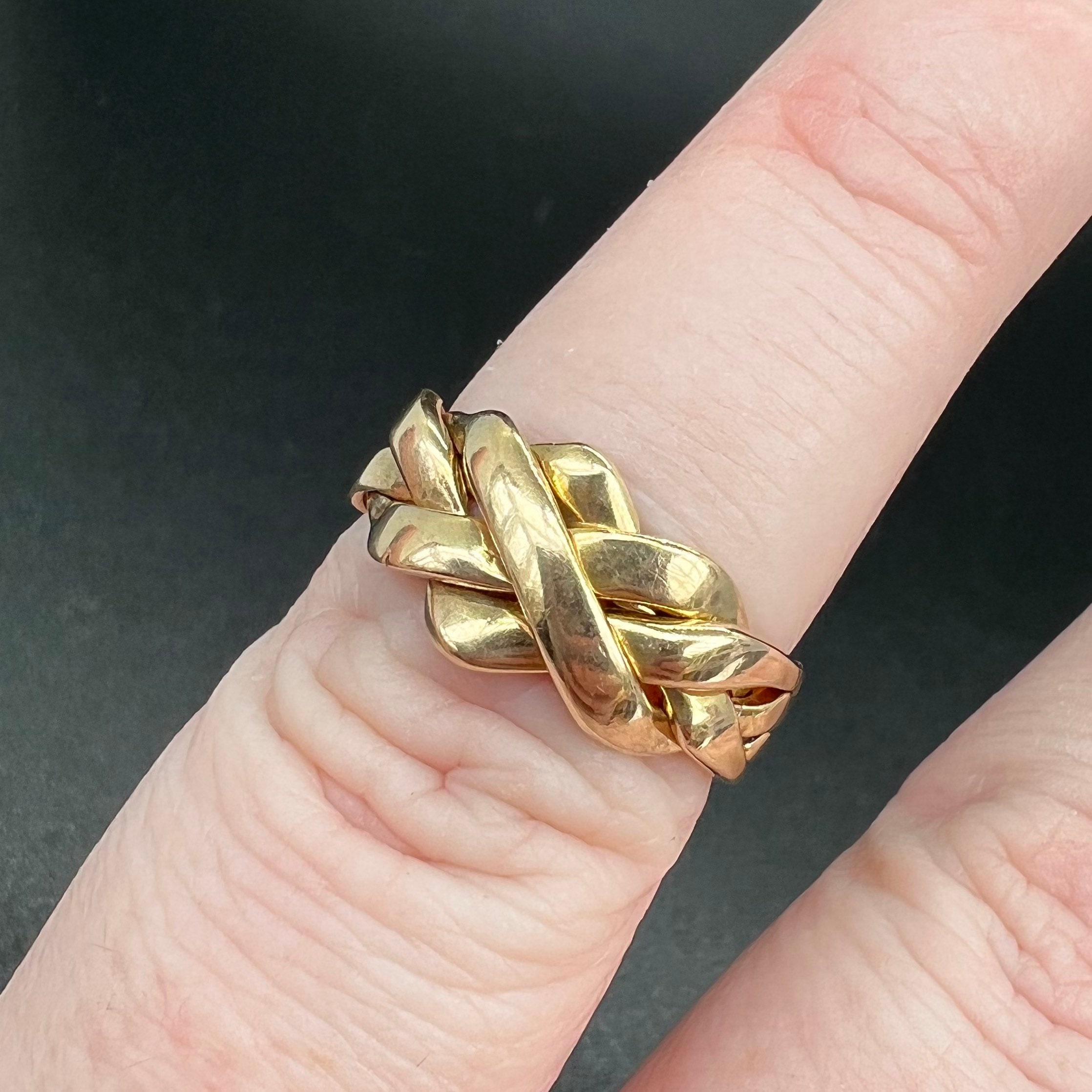 9ct Gold Puzzle Ring Size U Etsy Australia