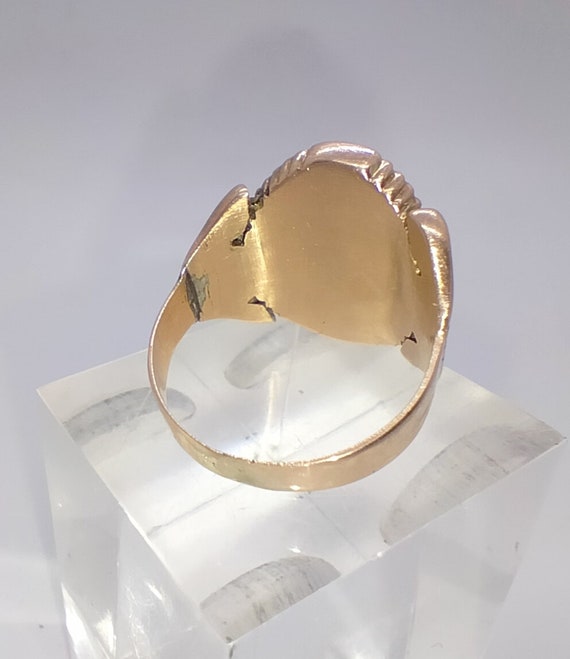 Rare Victorian period antique 9ct gold ring set w… - image 7
