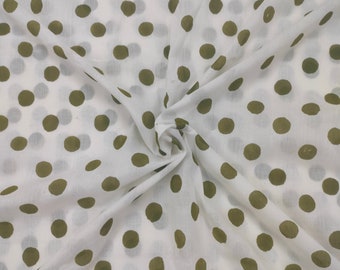 Nouveau tissu indien pur coton imprimé à la main à pois, impression estampée à la main, tissu imprimé au bloc, tissu à coudre, 1 à 10 mètres RAJ # 304