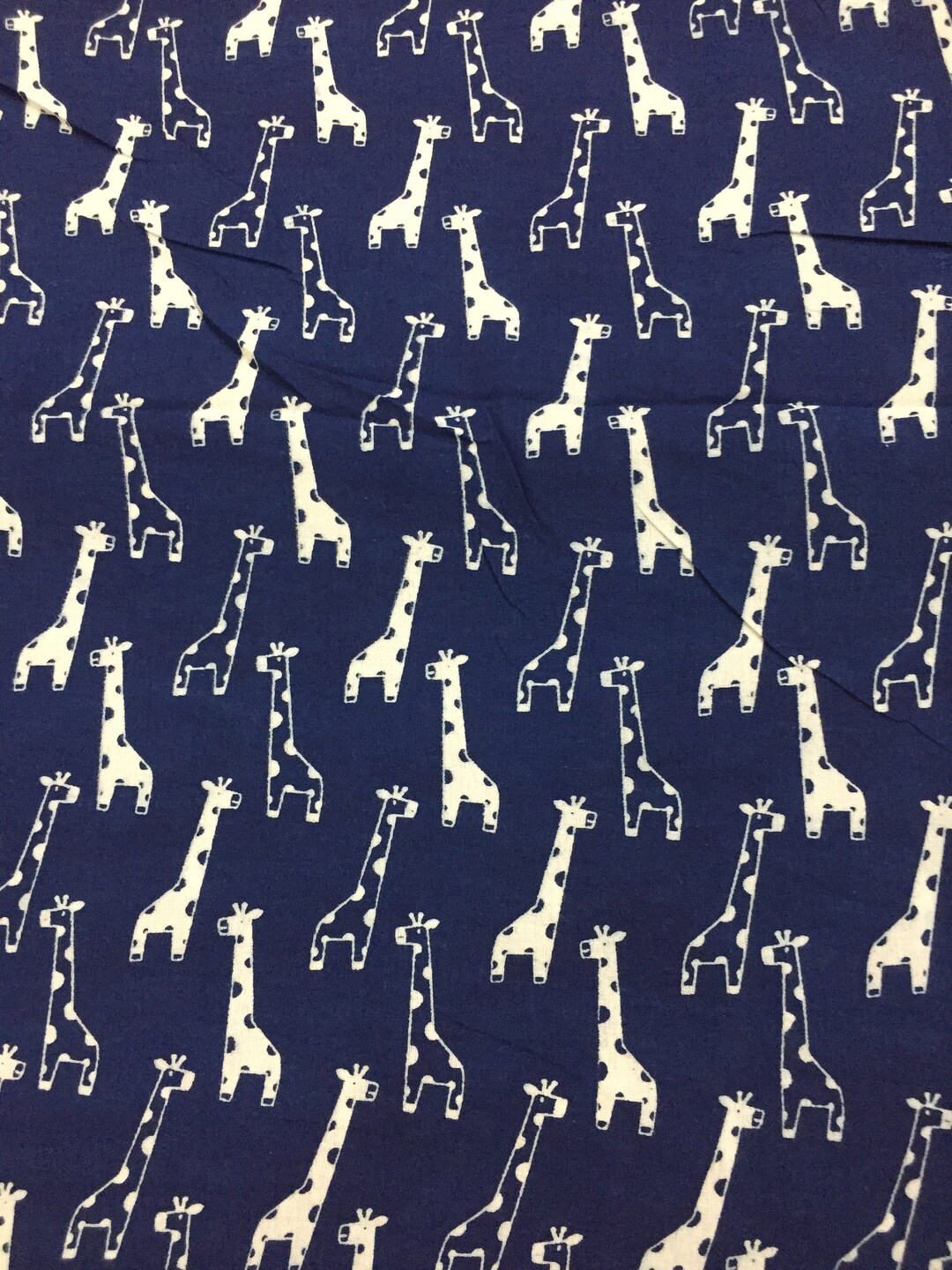Giraffe Print Cotton Fabric Indigo Blue Hand Block Print 100% - Etsy
