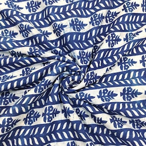 Tkanina bawełniana w kolorze indygo, cięta na wymiar, tkanina krawiecka o szerokości 44 cali, z nadrukiem kwiatowym.