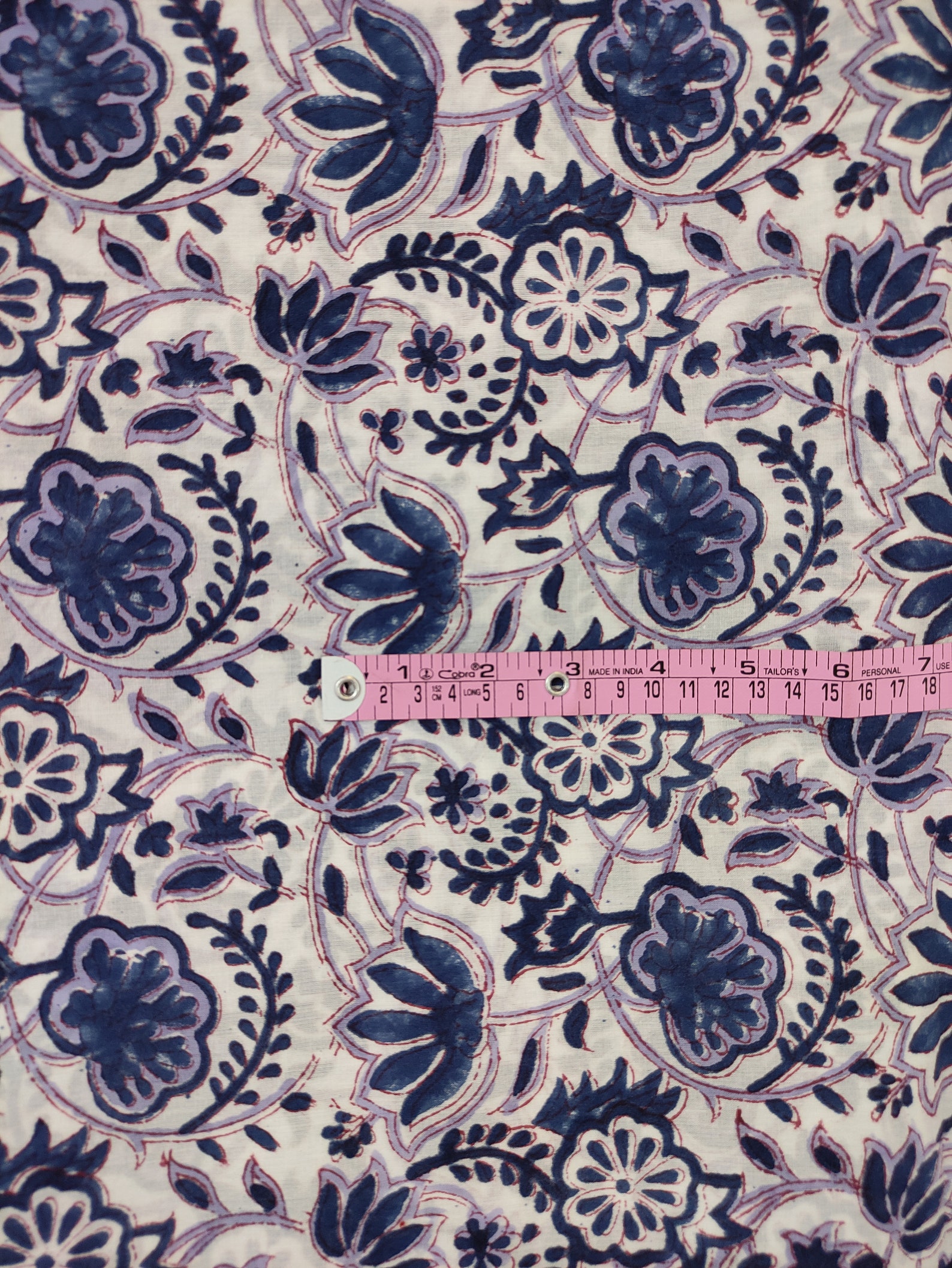 5 Yards Wood Block Print Fabric 100 Pure Cotton Fabric Etsy